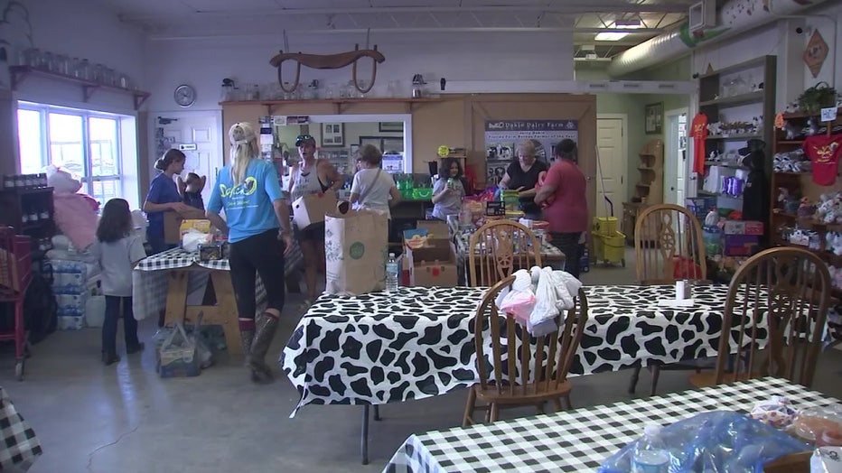 The store at Dakin Dairy Farm has become a place for community members to get hot meals and rest after Hurricane Ian