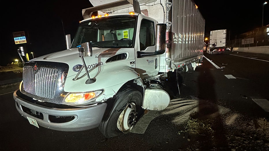 The semi-truck involved in the wrong-way crash on I-4.