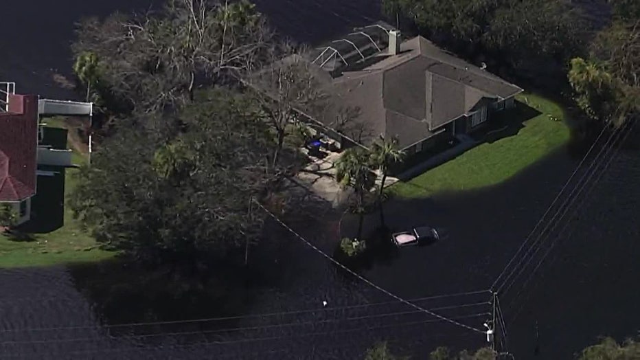 Homes in North Port were surrounded by water after Hurricane Ian