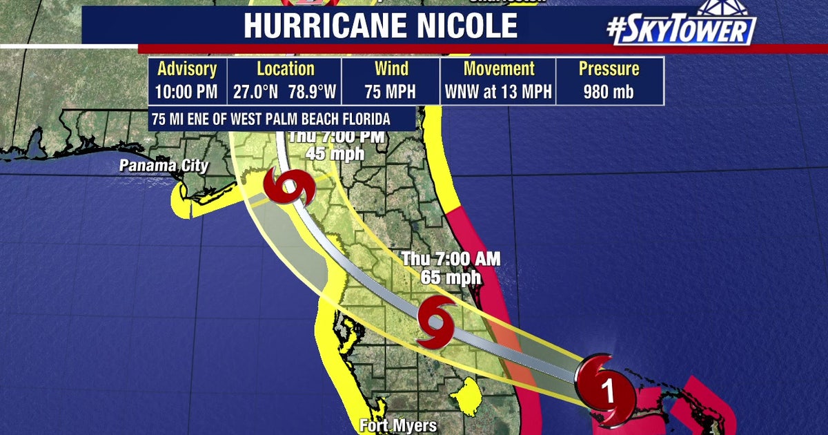 Nicole reaches hurricane strength as it heads toward Florida | FOX 13 ...