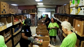 Our Lady Food Pantry serving 300 families a week, entirely through volunteers