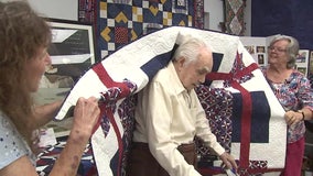 World War II Navy veteran gifted 'Quilt of Valor' ahead of his 100th birthday
