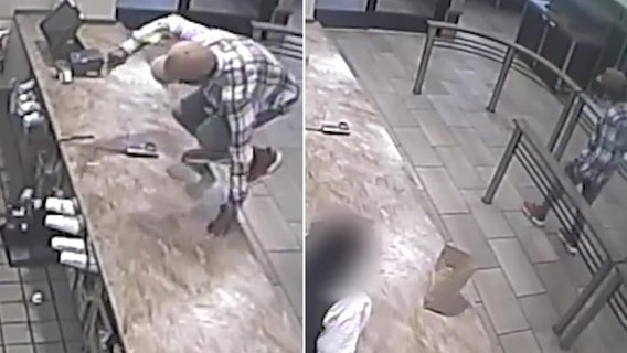 Tampa police arrest man caught on camera jumping Burger King counter, threatening workers to get free food