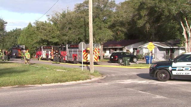 Fire in Largo duplex sends toddler to hospital; fire rescue transports dog to vet