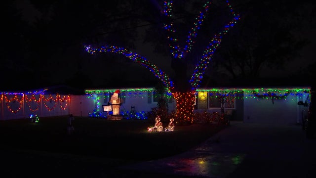 FPL surprises Sarasota veteran with energy-efficient home decorations for the holidays