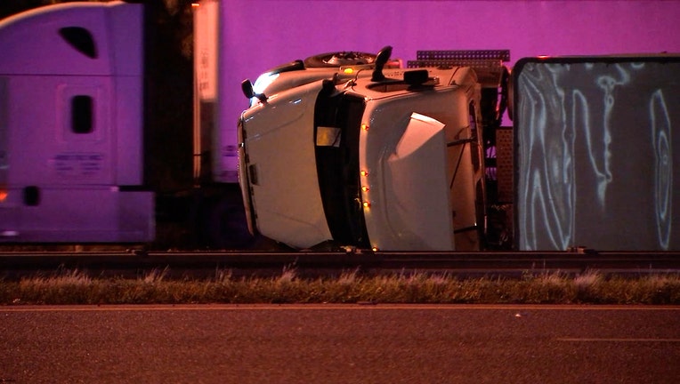 Photo: Overturned semi in deadly I-4 crash on morning of Nov. 1, 2022.