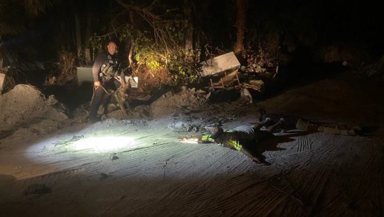 A K9 with the St. Petersburg Police Department helped catch two men accused of breaking into a home on Hurricane Ian-damaged Sanibel Island. 