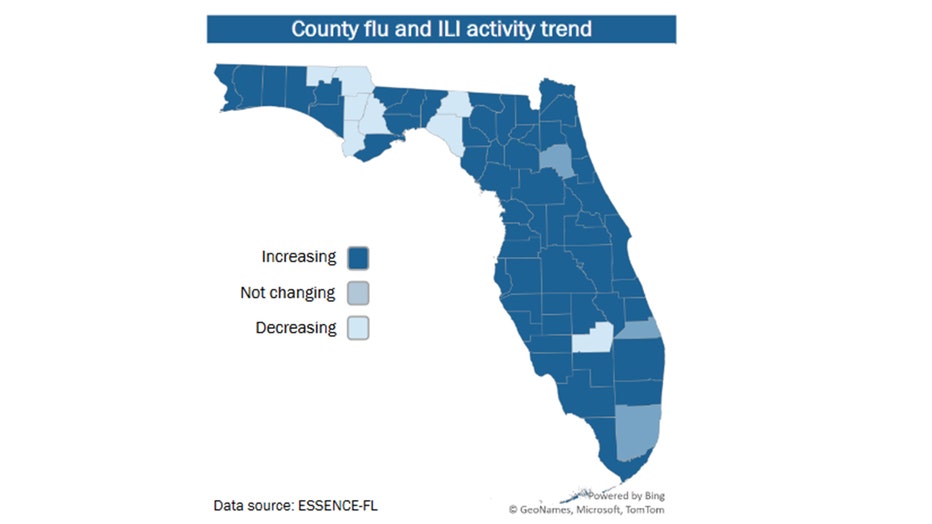 Florida Department of Health flu activity as of Nov. 14