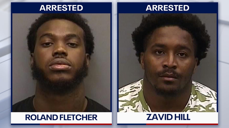 Tampa police arrested Zavid Hill and Roland Fletcher while investigating a suspected drug dealer. Photos are courtesy of the Tampa Police Department. 