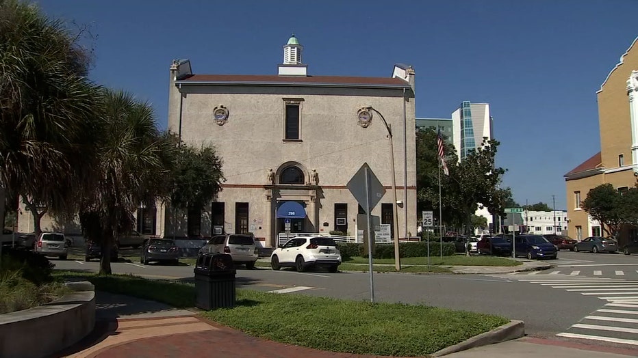 Exterior shot of the historic Tomlinson building in downtown St. Petersburg.