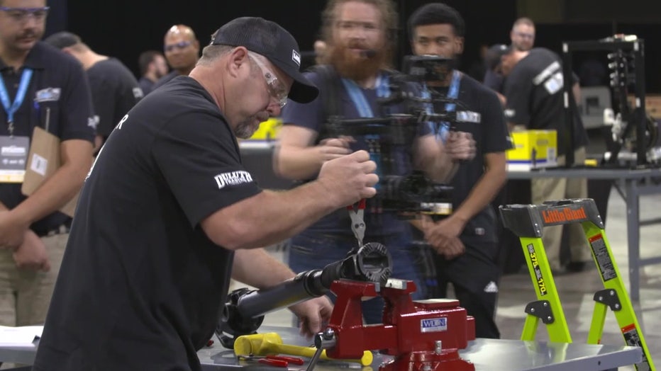 The contestants are judged on the quality of their work and how quickly they can do it.