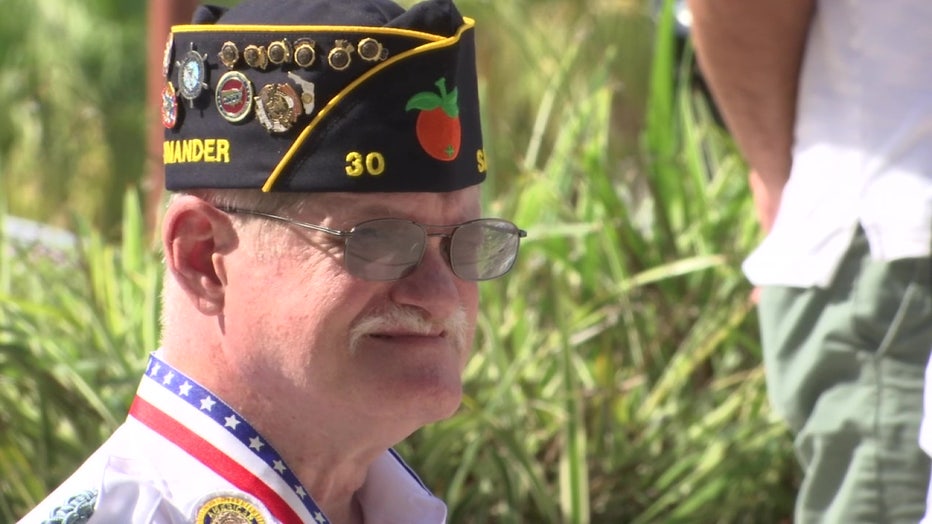 At the end of the parade, a male and female veteran of the year were honored, along with a Sarasota business who works to support veterans.