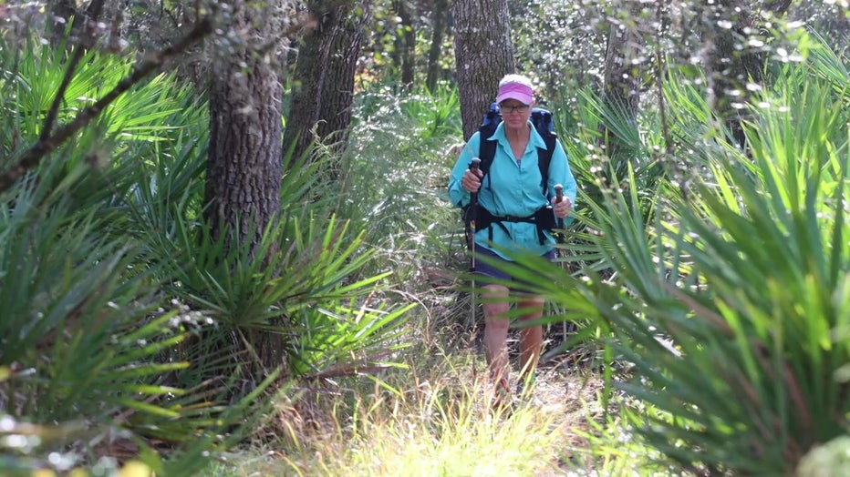 Woman hiking