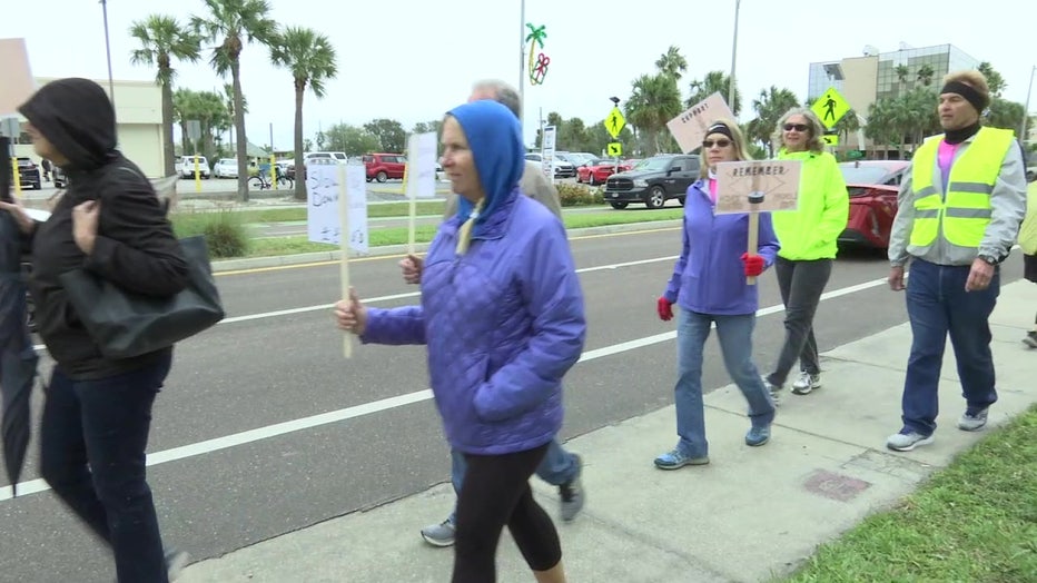 Sunday was the first time traffic crash victims walked to advocate for change in Pinellas County. 