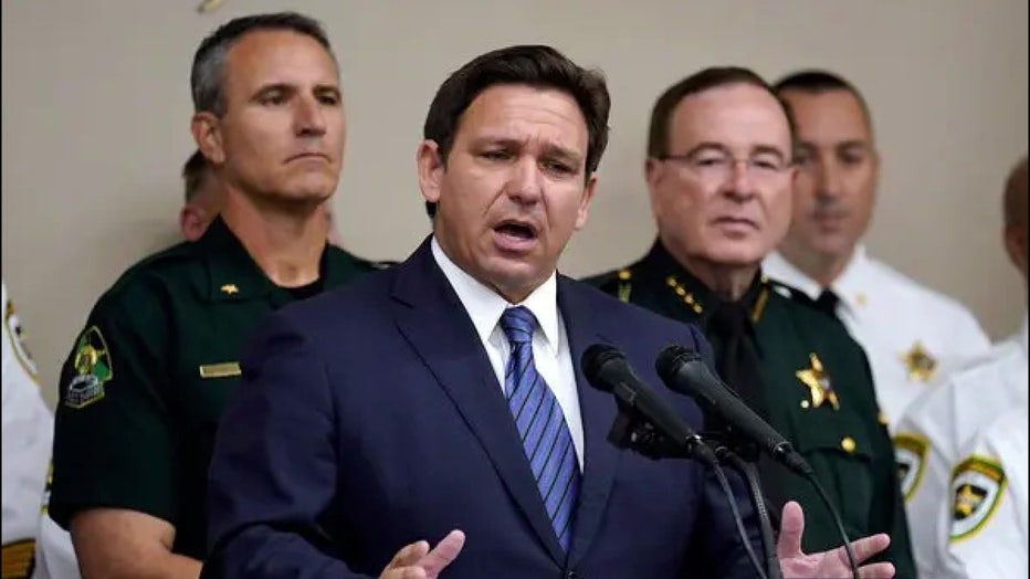 Ron DeSantis held a press conference to announce the suspension of Hillsborough State Attorney Andrew Warren in August. 