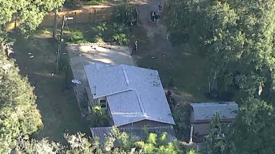 Photo: Aerial view from SkyFOX showing home where deadly shooting occurred during a Halloween party.