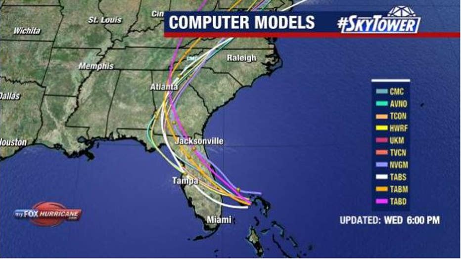 Nicole reaches hurricane strength as it heads toward Florida
