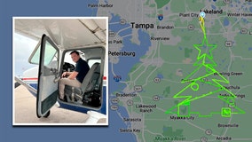 Pilot's festive flight path reveals Christmas tree over Central Florida