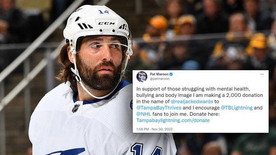Boston Bruins broadcaster mocks Patrick Maroon's weight, so the Big Rig donated to mental health charity
