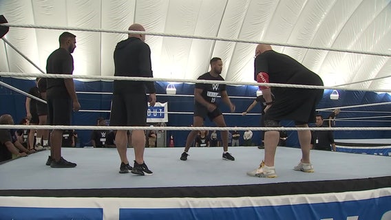 WWE brings in college athletes for tryouts at IMG Academy in Bradenton