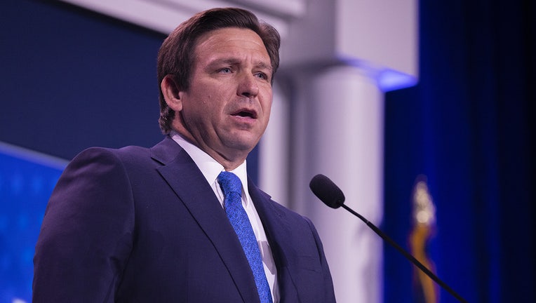 Florida Governor Ron DeSantis speaks to the Republican Jewish Coalition annual meeting at the Venetian in Las Vegas, Nevada on November 19, 2022.