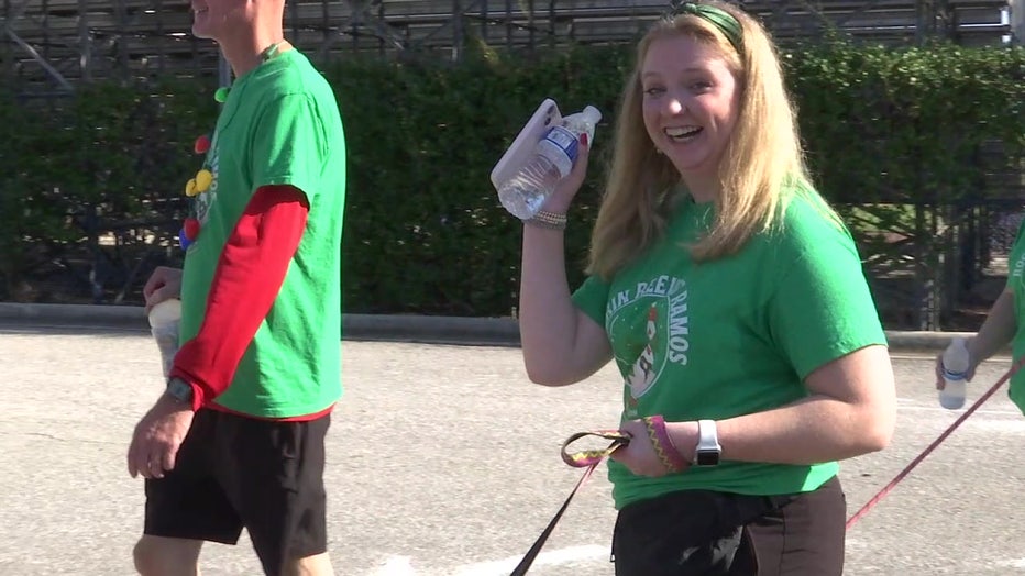 Brianna Ramos helps coordinate the annual Jingle Bell Jog.