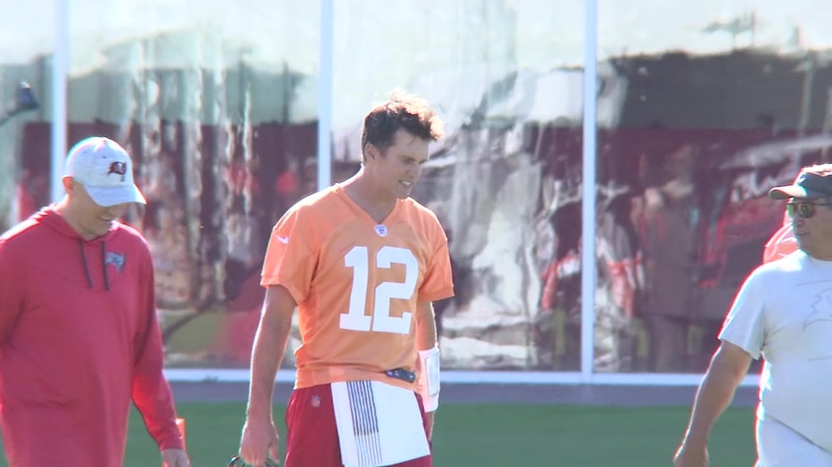 Tom Brady at Bucs practice.