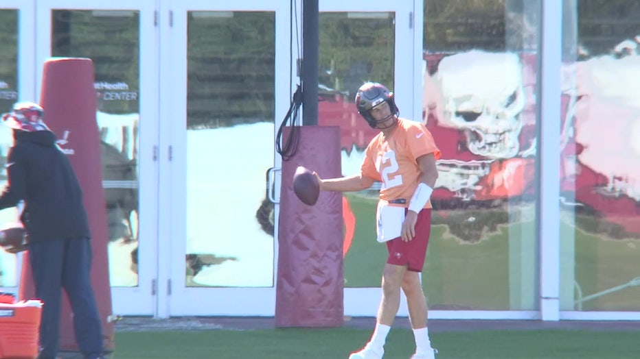 Tom Brady at Bucs practice.