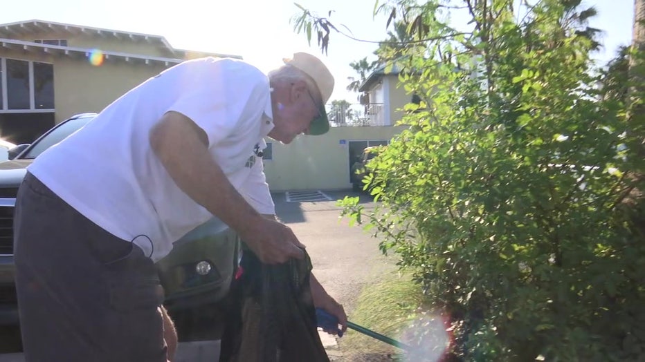 Don Nolan would clean up the beach parking lots while his volunteers picked up debris along the shoreline. 