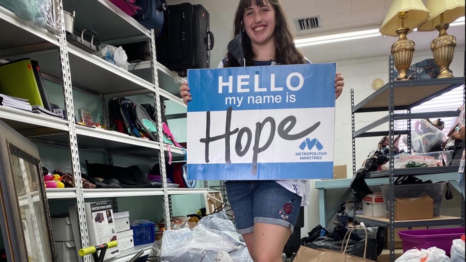 Emma has a lot of projects going on but she always makes time to volunteer at Metropolitan Ministries. 