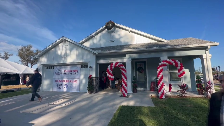 Danielle Thornton and her children are the first of 100 families to move into the Let Us Do Good Village in Pasco County.