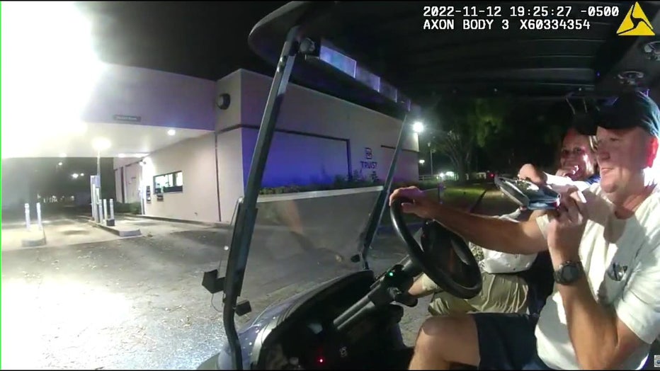 Tampa Police Chief Mary O'Connor is seen on body camera video flashing her badge to a Pinellas County deputy who pulled her and her husband over recently. 
