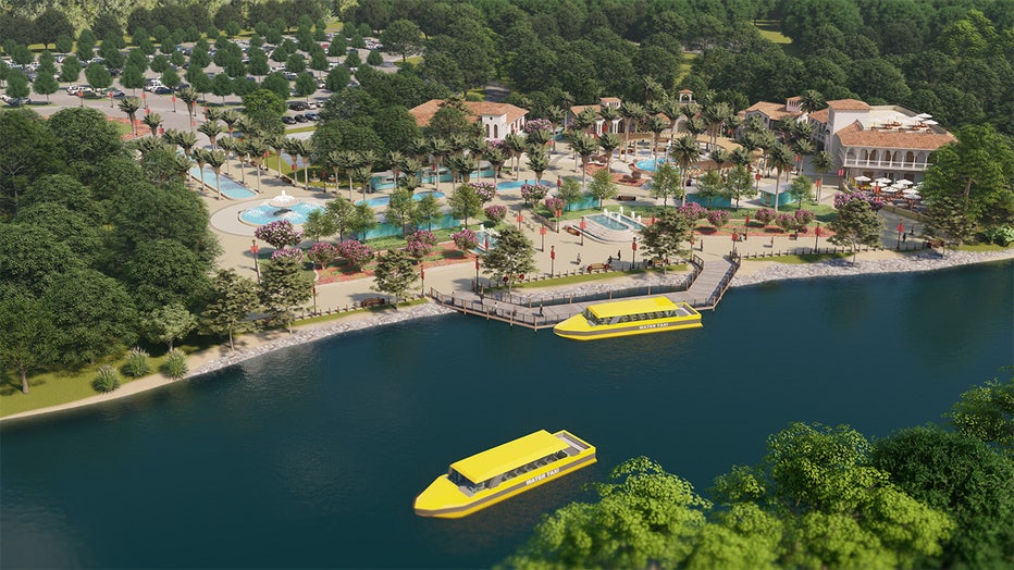 Rendering from ZooTampa shows water taxi stop in the new "South Africa" realm.