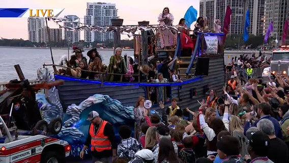 Thousands line Bayshore Boulevard for 2023 Children's Gasparilla Parade