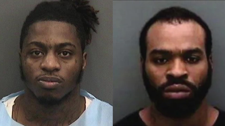 Darren Gipson and Reginald Brown are accused of robbing eight people at gunpoint in October 2017. 