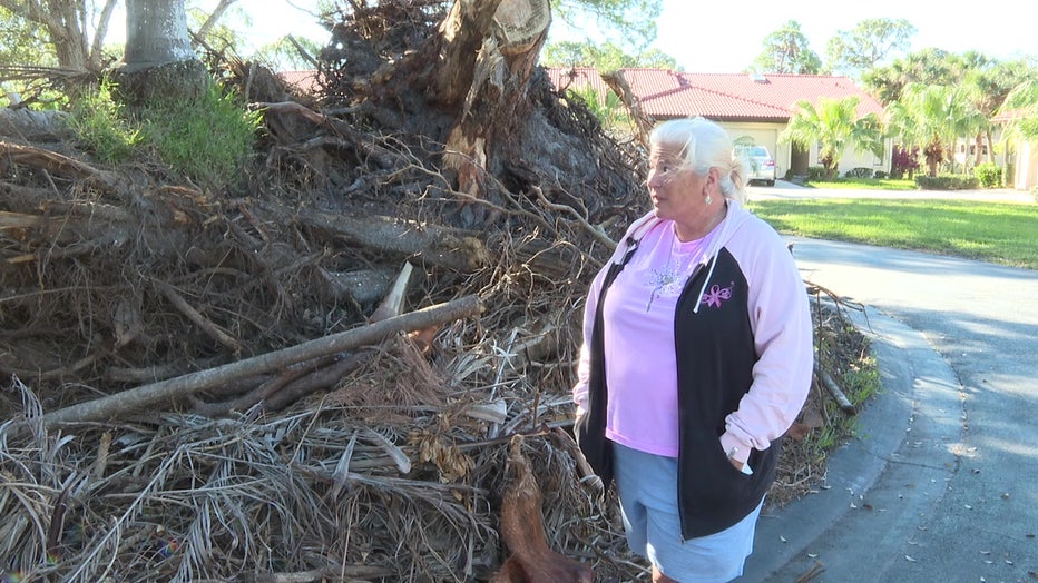 FEMA says the neighborhood isn't eligible for Sarasota County to pick up the debris. 