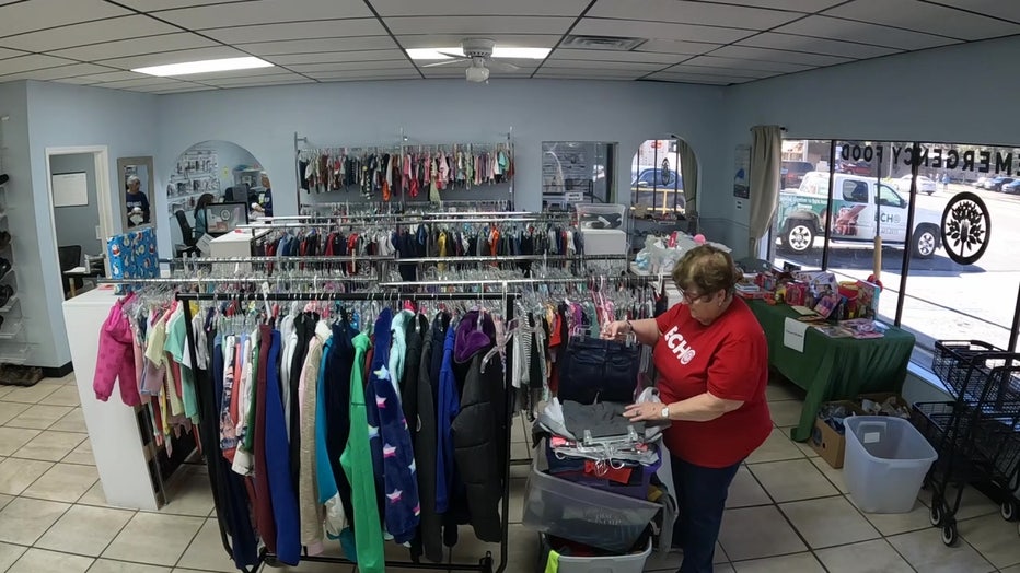 ECHO provides free clothes and food to people in need.