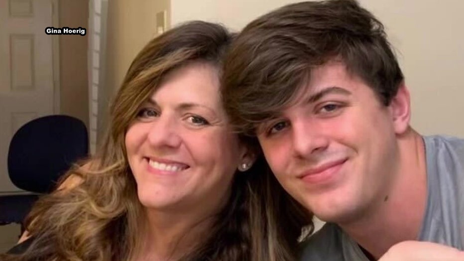 Michael Hoerig and his mother.