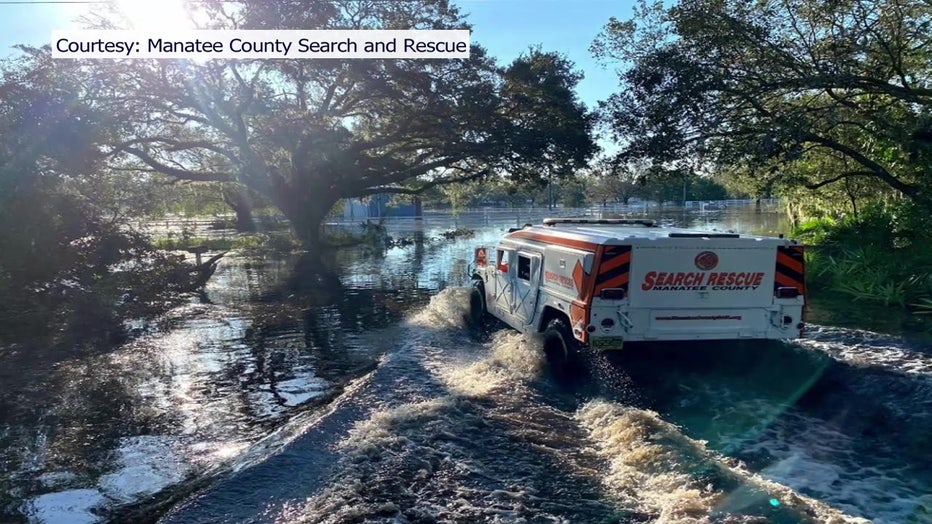 Manatee County Search and Rescue used their jet skis, a Humvee and LMT vehicle to help Hurricane Ian victims.