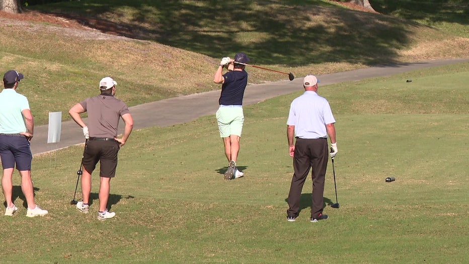 The charity golf tournament raised $300,000 for youth sports. 