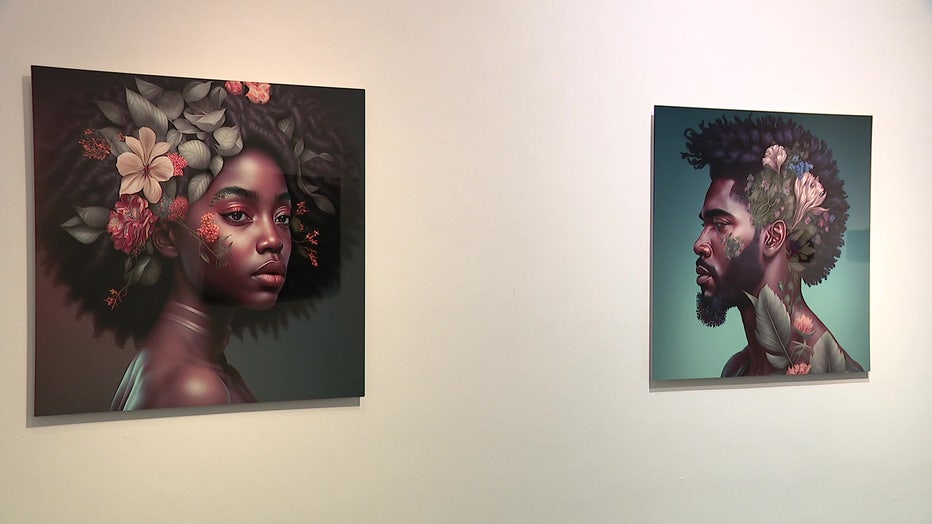 The exhibit is on display for the next month.