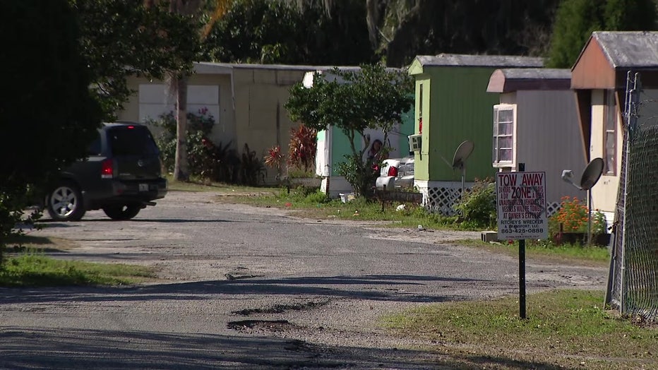 The baby was found on a small hill outside the Regal Loop Mobile Home Park.