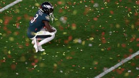 Super Bowl field turns into a super slip and slide