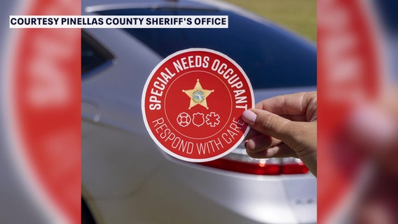Pinellas Sheriff’s Office introduces new sticker to alert first responders of person with special needs