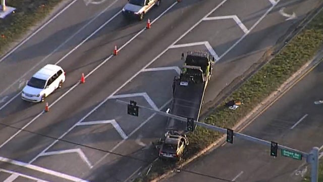 One person killed in fiery crash near Hard Rock Casino in Tampa, troopers say