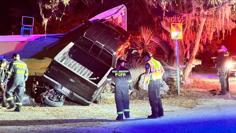 A man was killed after crashing into the Fisherman's Shack on Monday night. Photo Credit: Pasco News Media Group LLC