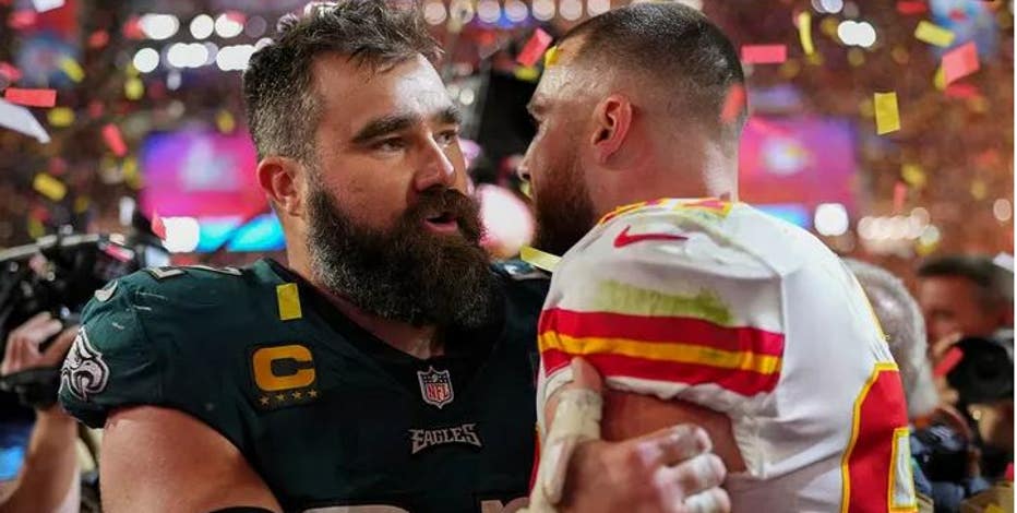 Kelce Brothers Jason Kelce and Travis Kelce First Pair Of Brothers