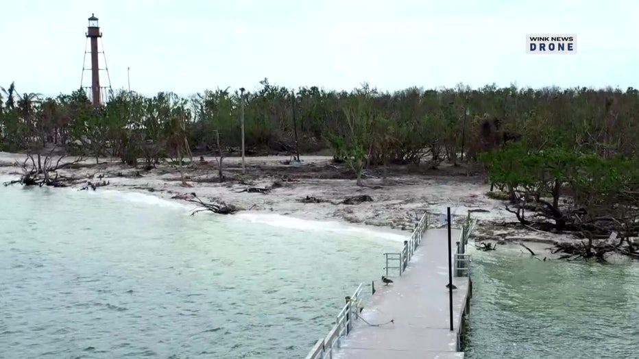 Damage left behind by Hurricane Ian. 