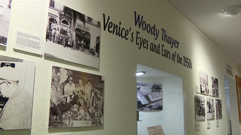 The exhibit is dedicated to Woody Thayer who many relied on to report the news in Venice. 