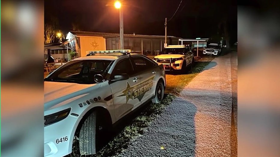 Patrol cars outside a home where three people were arrested on drug charges courtesy of the Citrus County Sheriff's Office. 